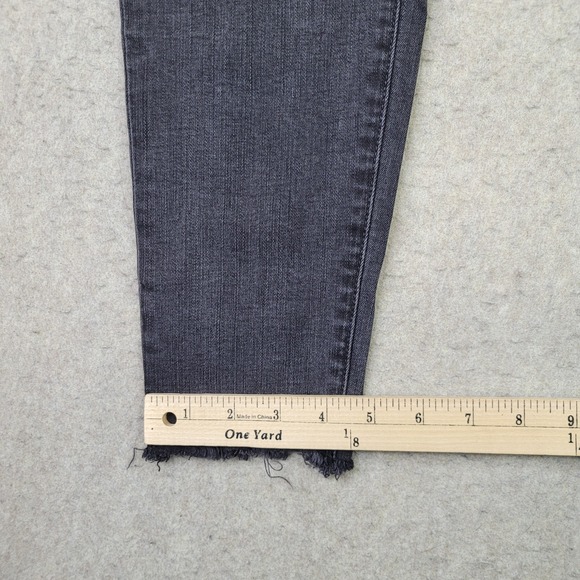 Madewell 9" High-Rise Skinny Jeans Women 29 Black Faded Button Fly Stretch Denim - Picture 12 of 13